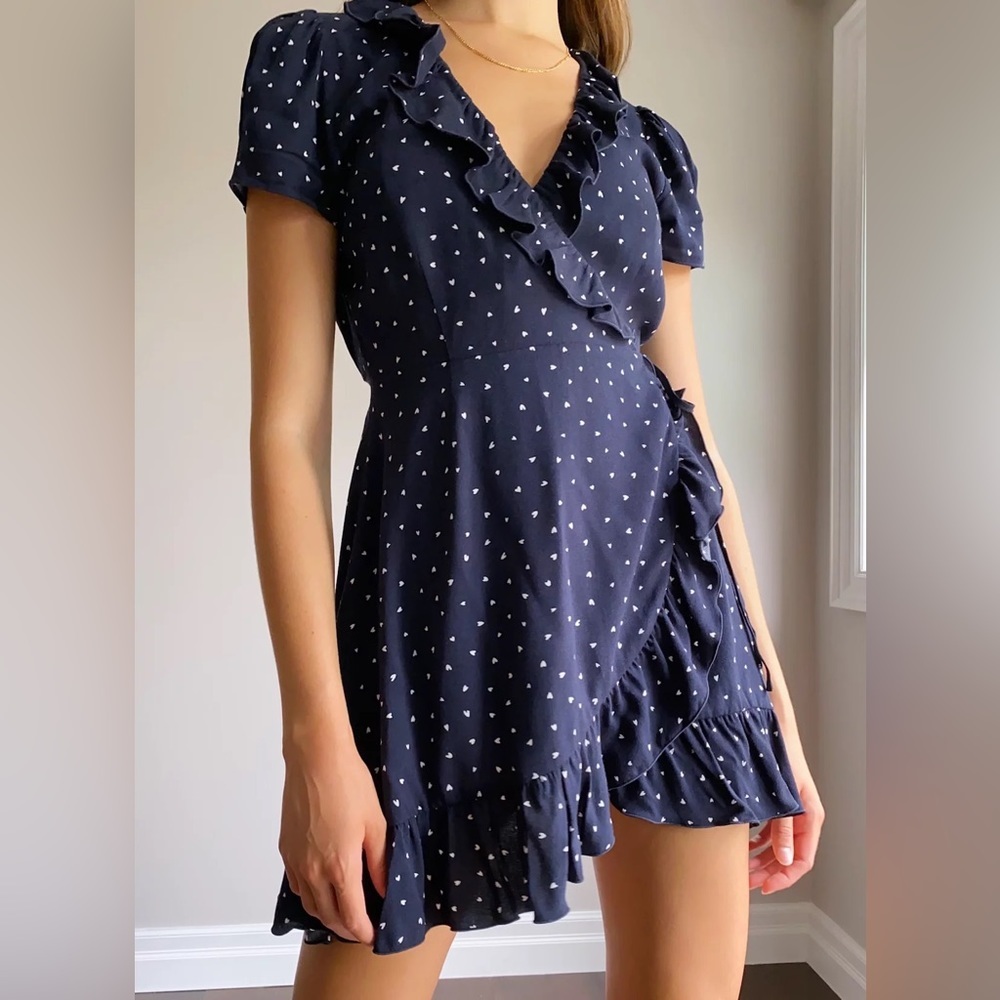 SUNDAY Best New Ruffle Wrap Dress - XXS